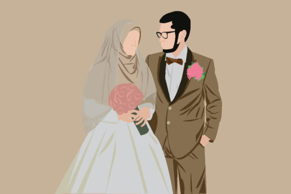 Elegant Couple Wedding Muslim Designs for Modern Invitations
