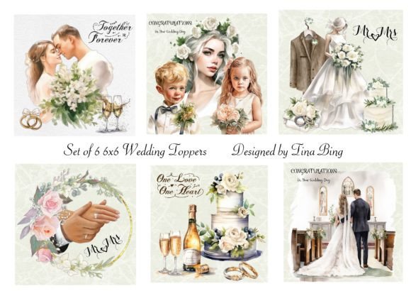 Elegant Wedding Toppers for Stunning Card Designs
