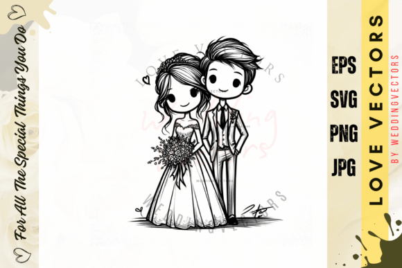 Elevate Wedding Designs with C3035 Love Vectors
