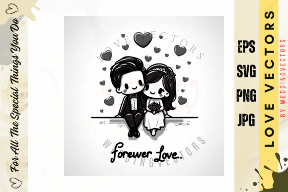 Elevate Your Designs with Romantic Wedding Couple Vectors