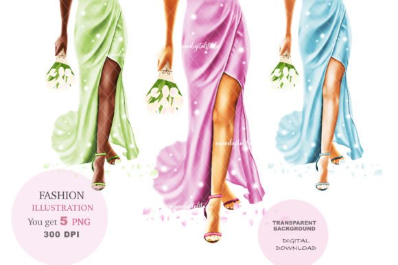 Elevate Your Designs with Wedding & Fashion Girl Clipart