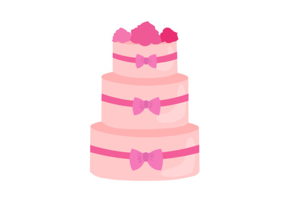 Wedding Cake with Pink Ribbons: A Design Element