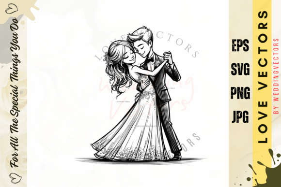 Wedding Couple and Love Vectors - C3077: A Designer's Guide to Romantic Visuals