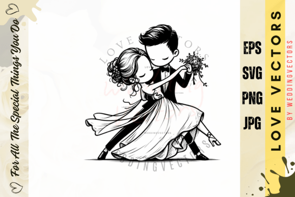 Wedding Couple and Love Vectors - C3091: A Design Essential