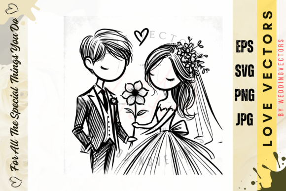 Wedding Couple and Love Vectors - C31: A Design Essential
