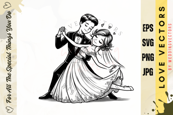 Wedding Couple and Love Vectors: C3123 Soft Luxury Design