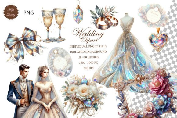 Wedding Love Clipart PNG Set: A Designer's Toolkit